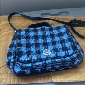 Vera Bradley Blue and Black Checkered Crossbody Bag